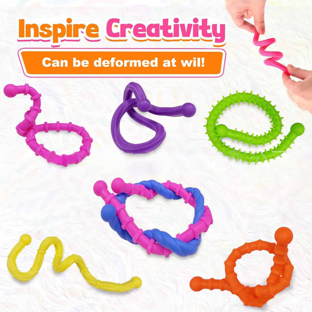 6 Pack Sensory Toys Sticks Stretchy