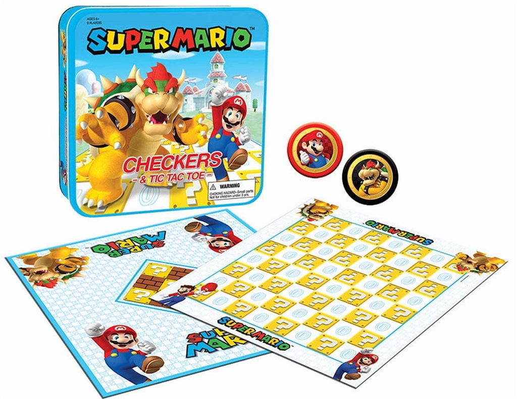 Super Mario™ vs Bowser Checkers & Tic Tac Toe Board Game, by Usaopol