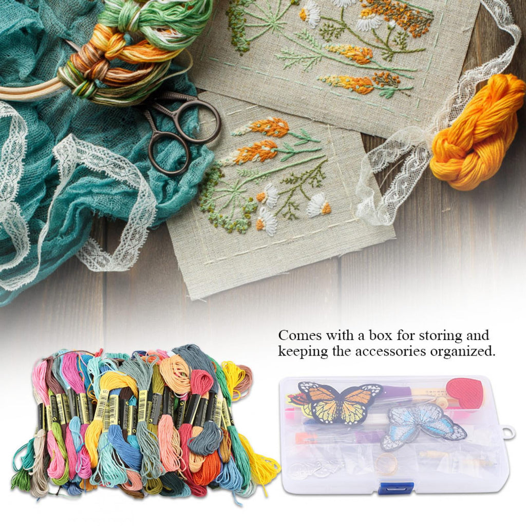 Riousery 100Pcs DIY Crafts Colorful Embroidery Pen Punch Needle Kit, S