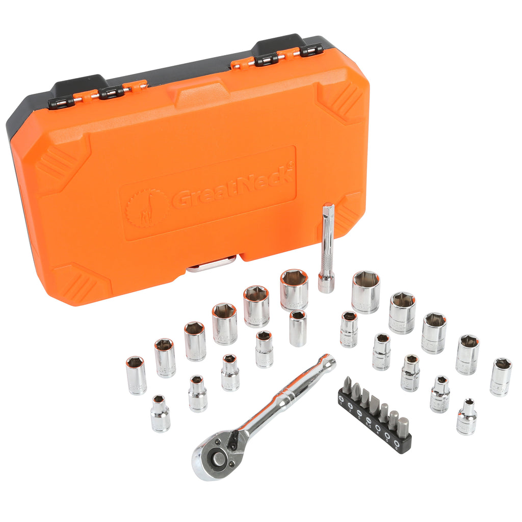 GreatNeck Mechanic's Tool Set, 30 Pieces, for Routine Auto Mainenance