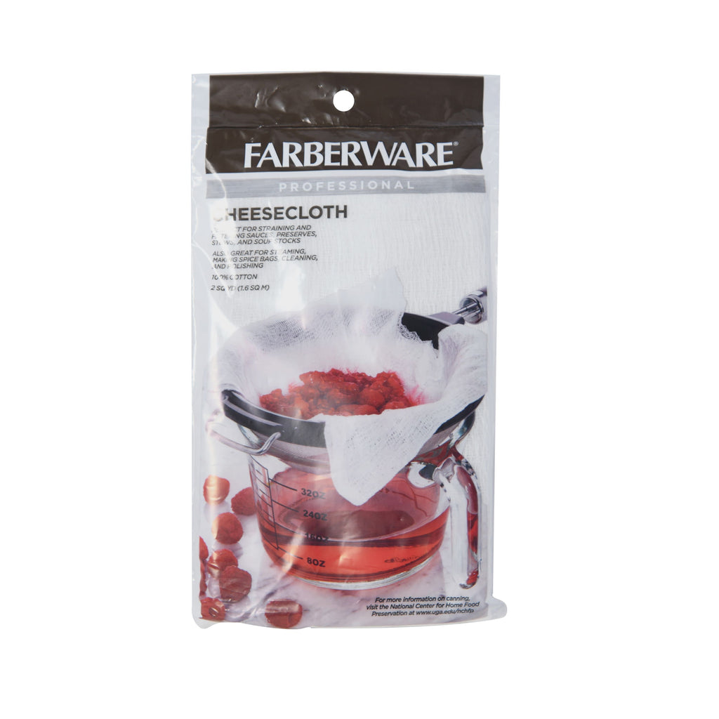 (3 pack) Farberware Cotton Canning Cheese Cloth 2 Square Yards White