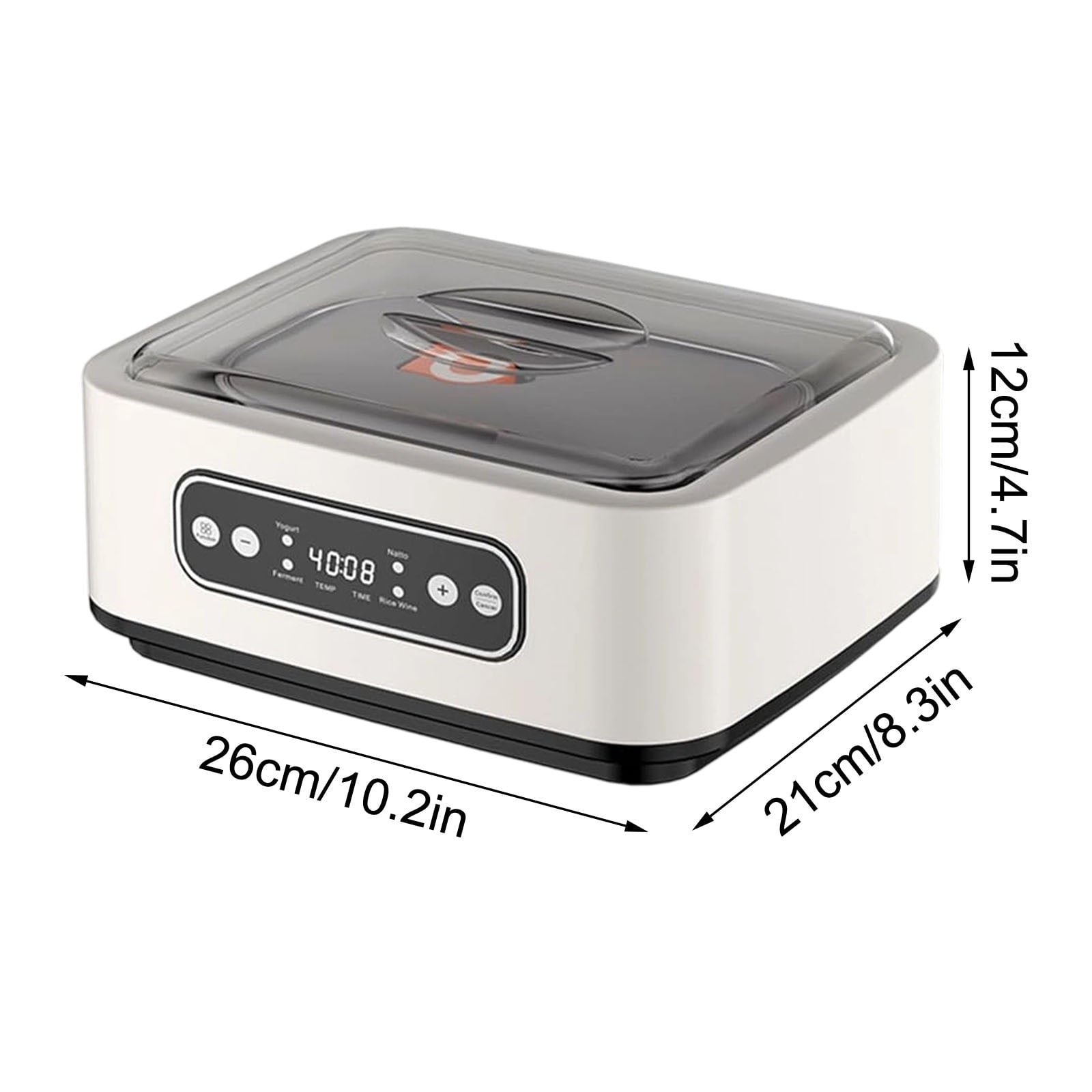 WWG 1.6L Yogurt Maker with Temperature Control and 8-12 Hour Timer, St