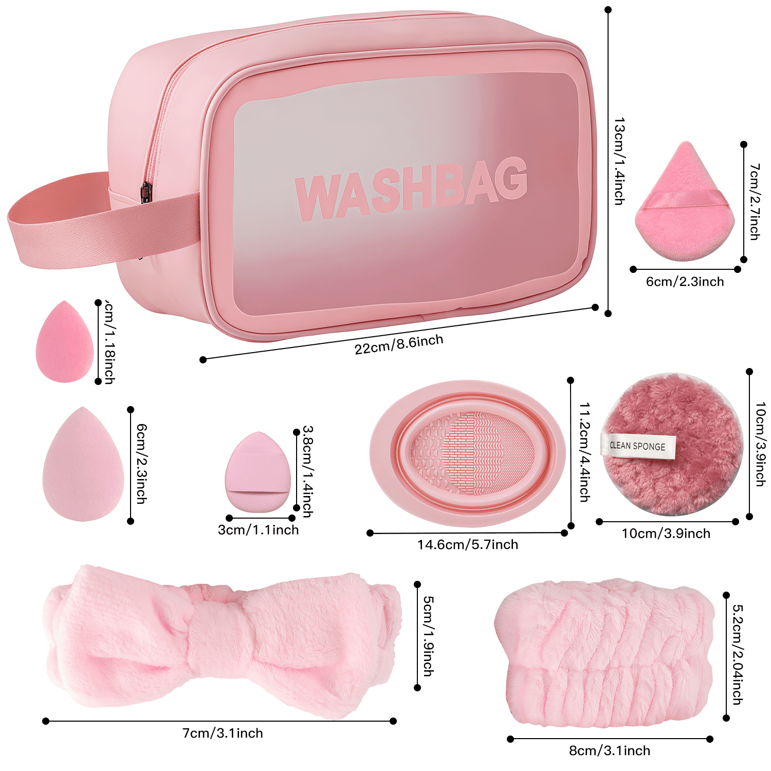 42Pcs Professional Makeup Brush Set, All-in-One Makeup Kit with Sponge