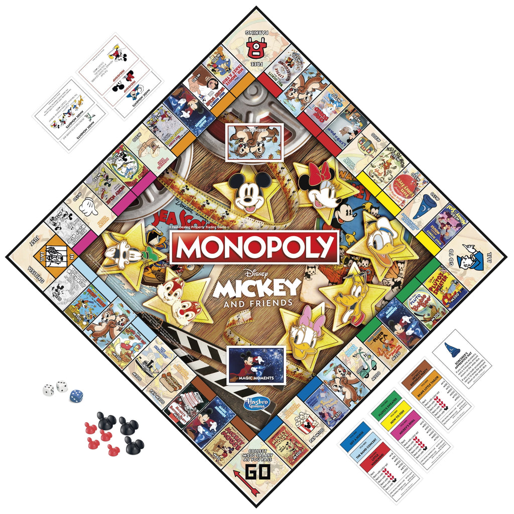 Monopoly Disney Mickey and Friends Edition Board Game for kids and Fam