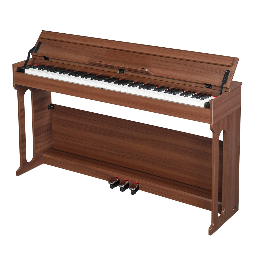 Glarry 88 Key Full Weighted Digital Piano with Furniture Stand, Audio