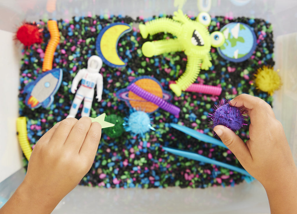 Sensory Bin - Outer Space Toys