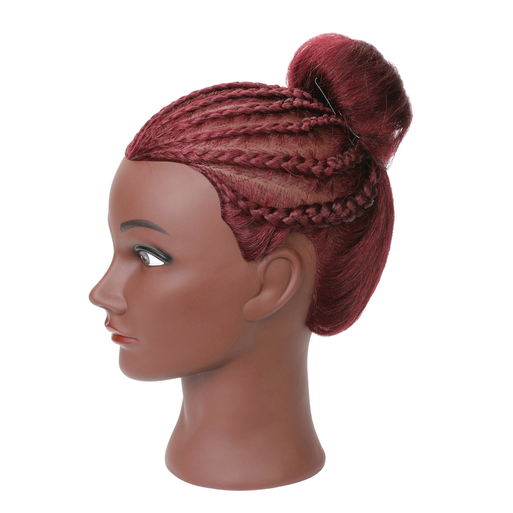 LOHXINHAIR African American Mannequin Head 100% Human Hair for Practic