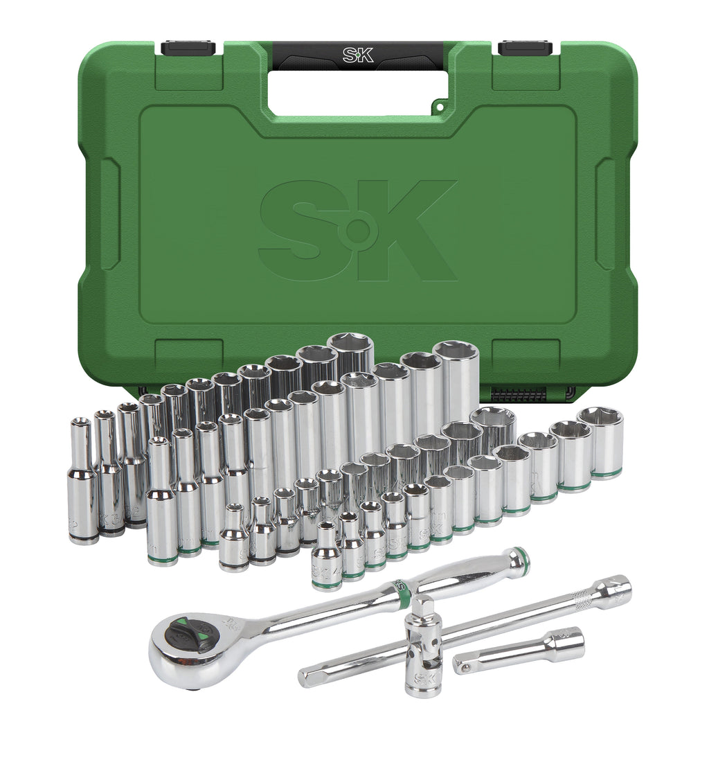 SK Hand Tools SK01354 50 Piece 1/4 160P Mechanic Tool Set