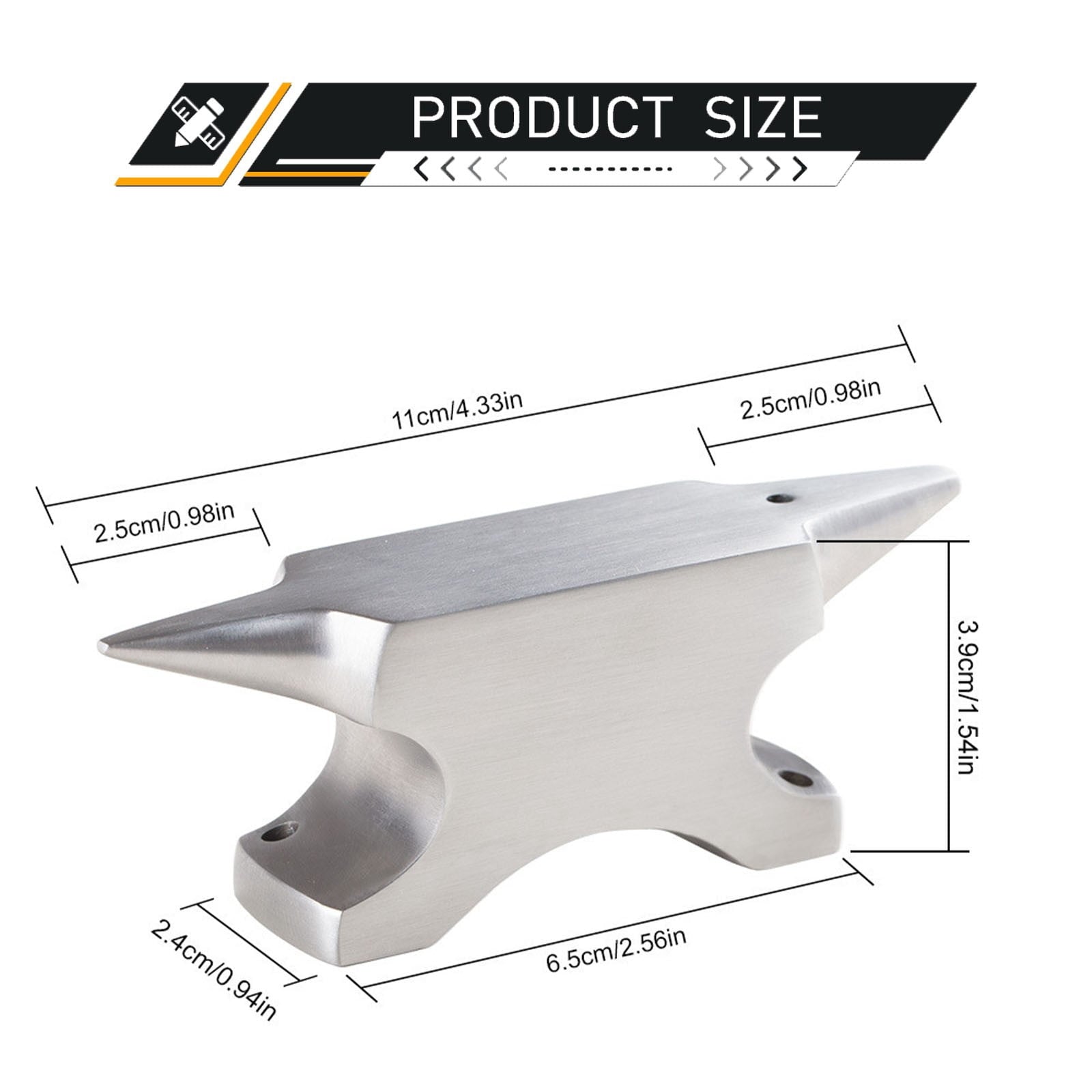 Ecohintz Jewelry Anvil, Stainless Steel Horn Anvil for Jewelry Making