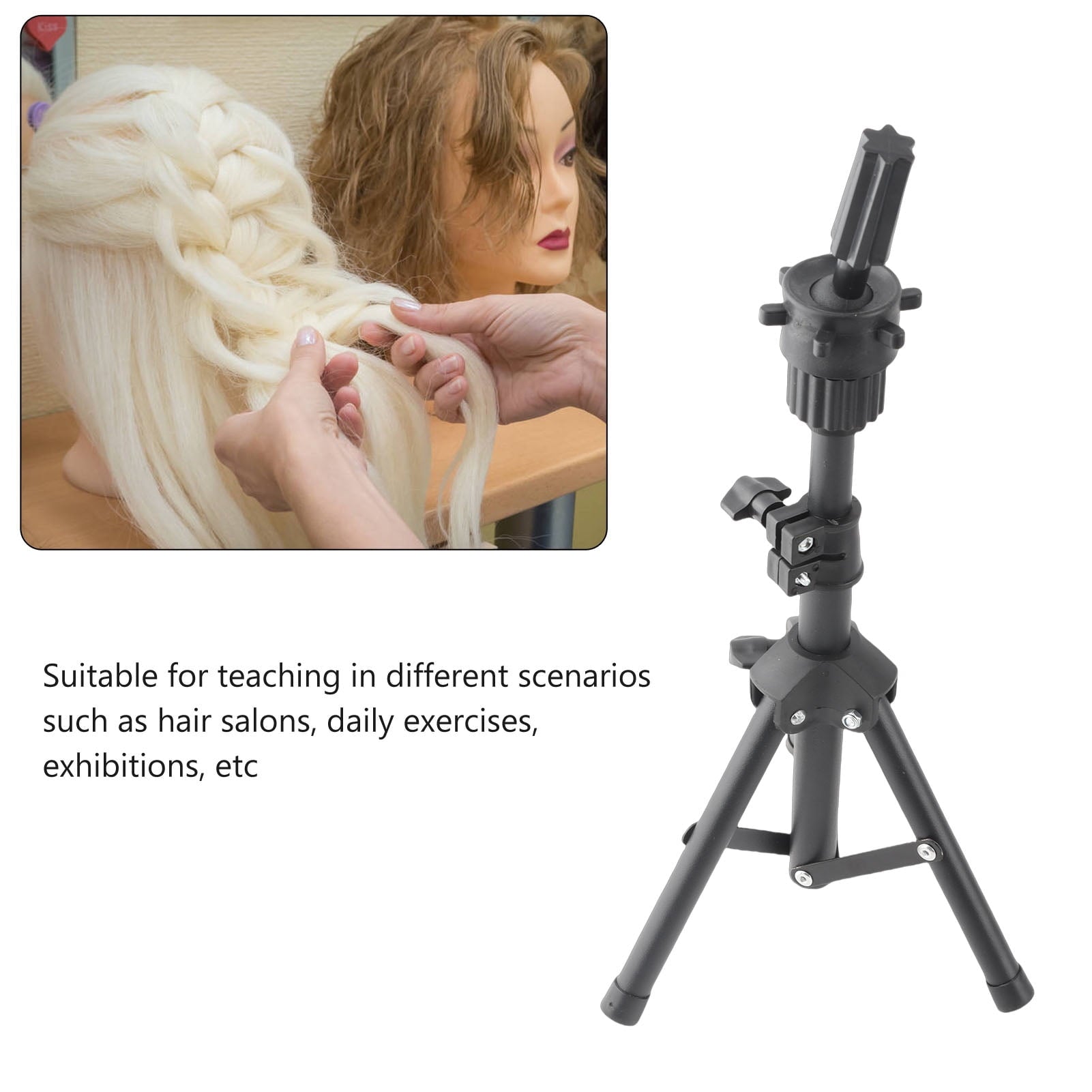 M Buder Professional Mannequin Head Stand Heavy Duty Adjustable Wig Tr