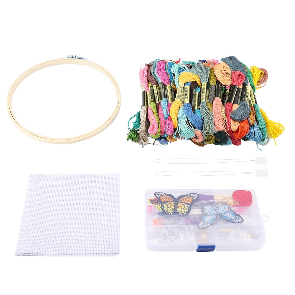Riousery 100Pcs DIY Crafts Colorful Embroidery Pen Punch Needle Kit, S