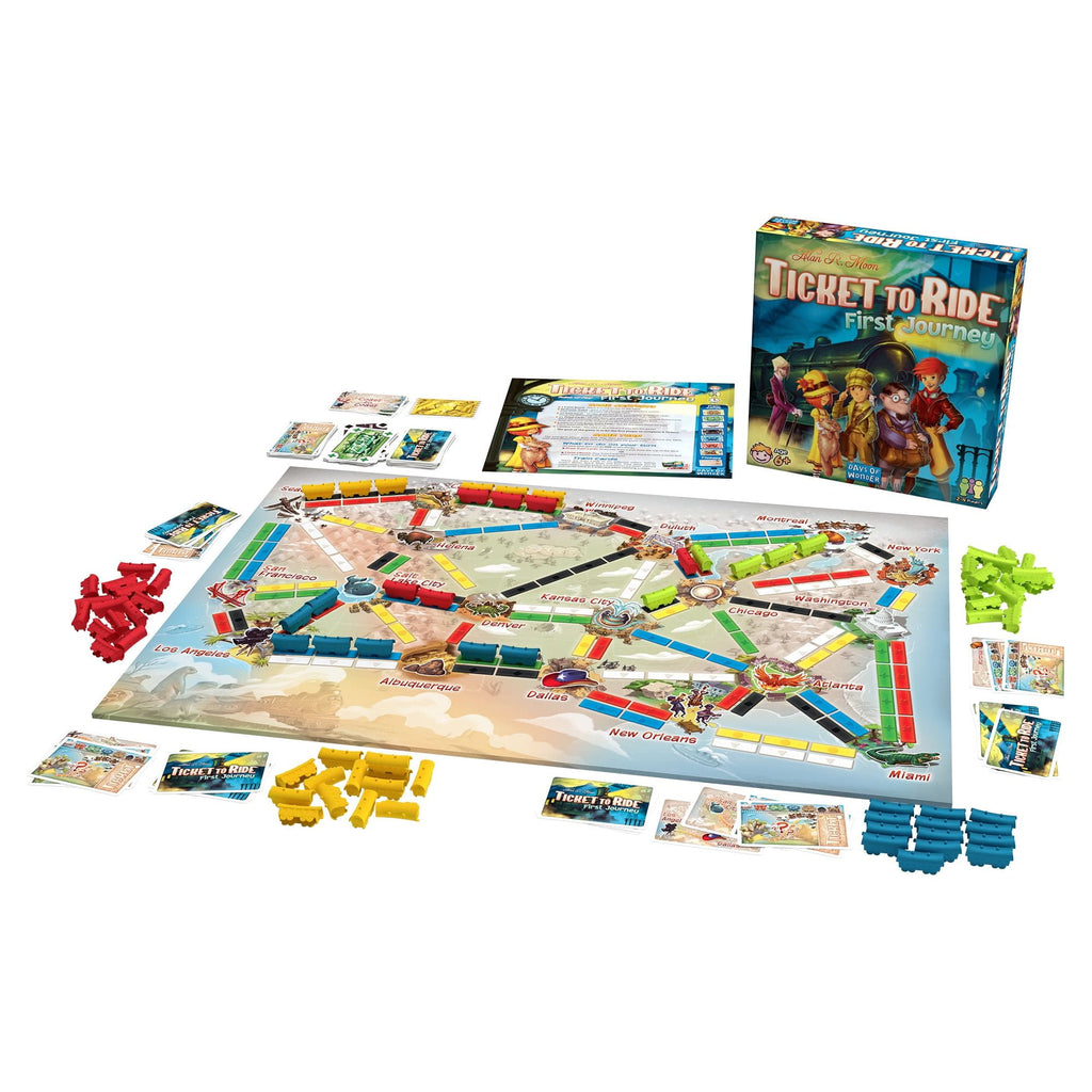 Ticket to Ride First Journey Family Strategy Board Game for Ages 6+, f