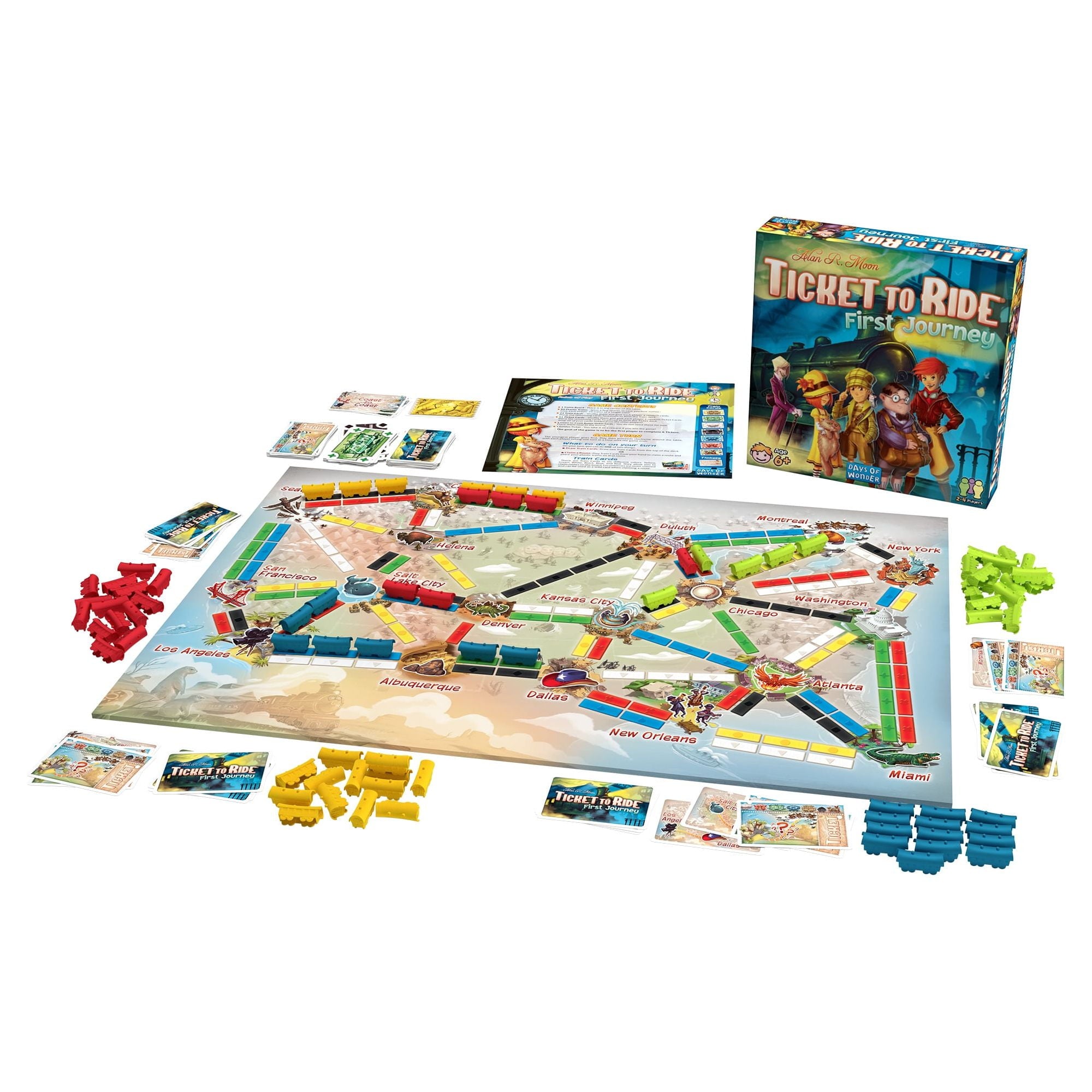 Ticket to Ride First Journey Family Strategy Board Game for Ages 6+, f