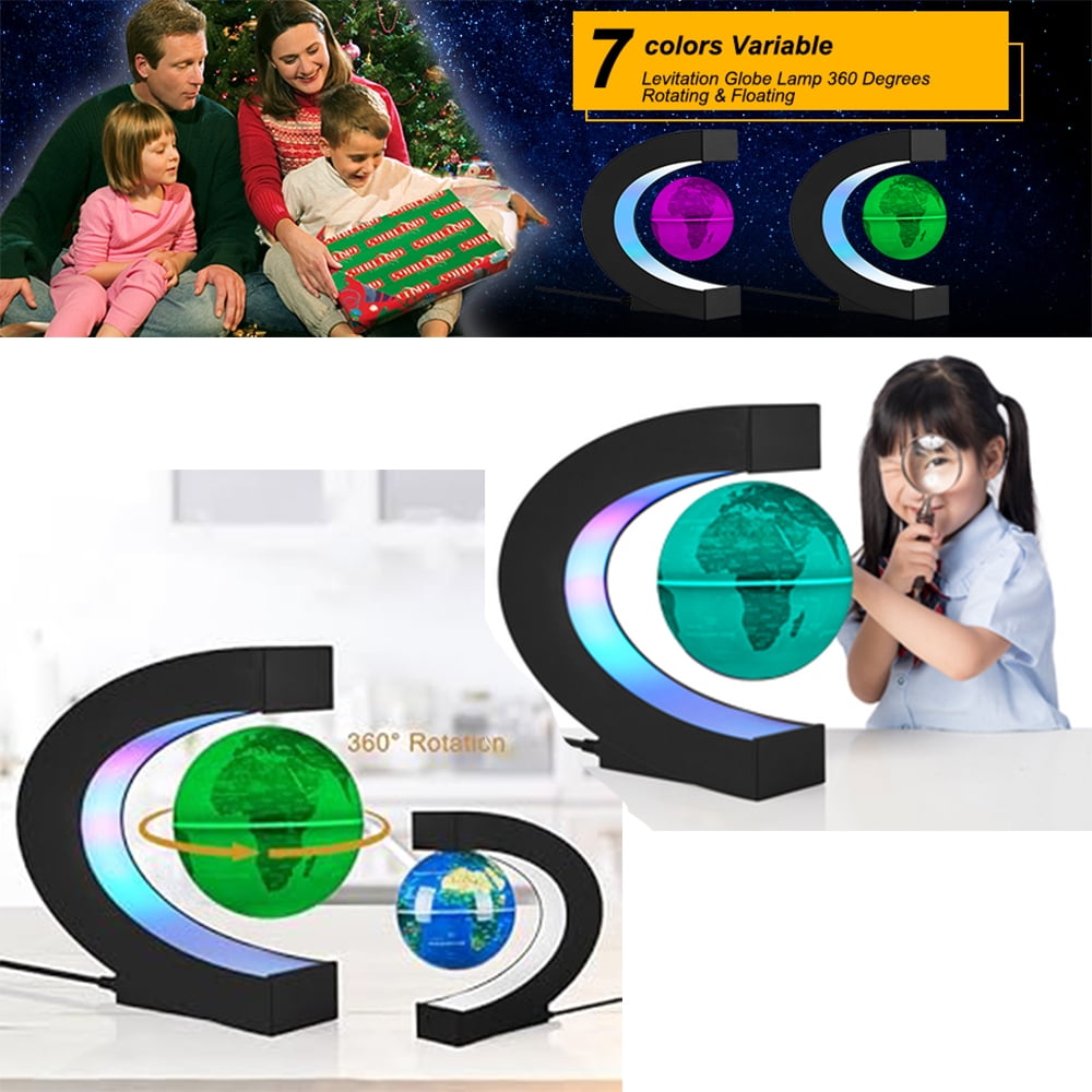 VGAzer Magnetic Levitating Globe C Shape,Floating Rotating Geographic