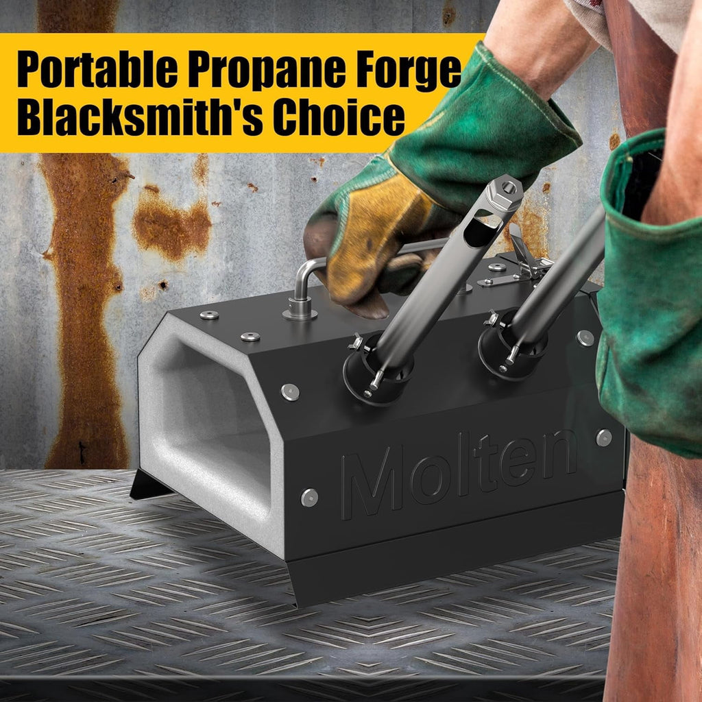 MMasters Double Burner Propane Forge for Knife Making, Blacksmithing,