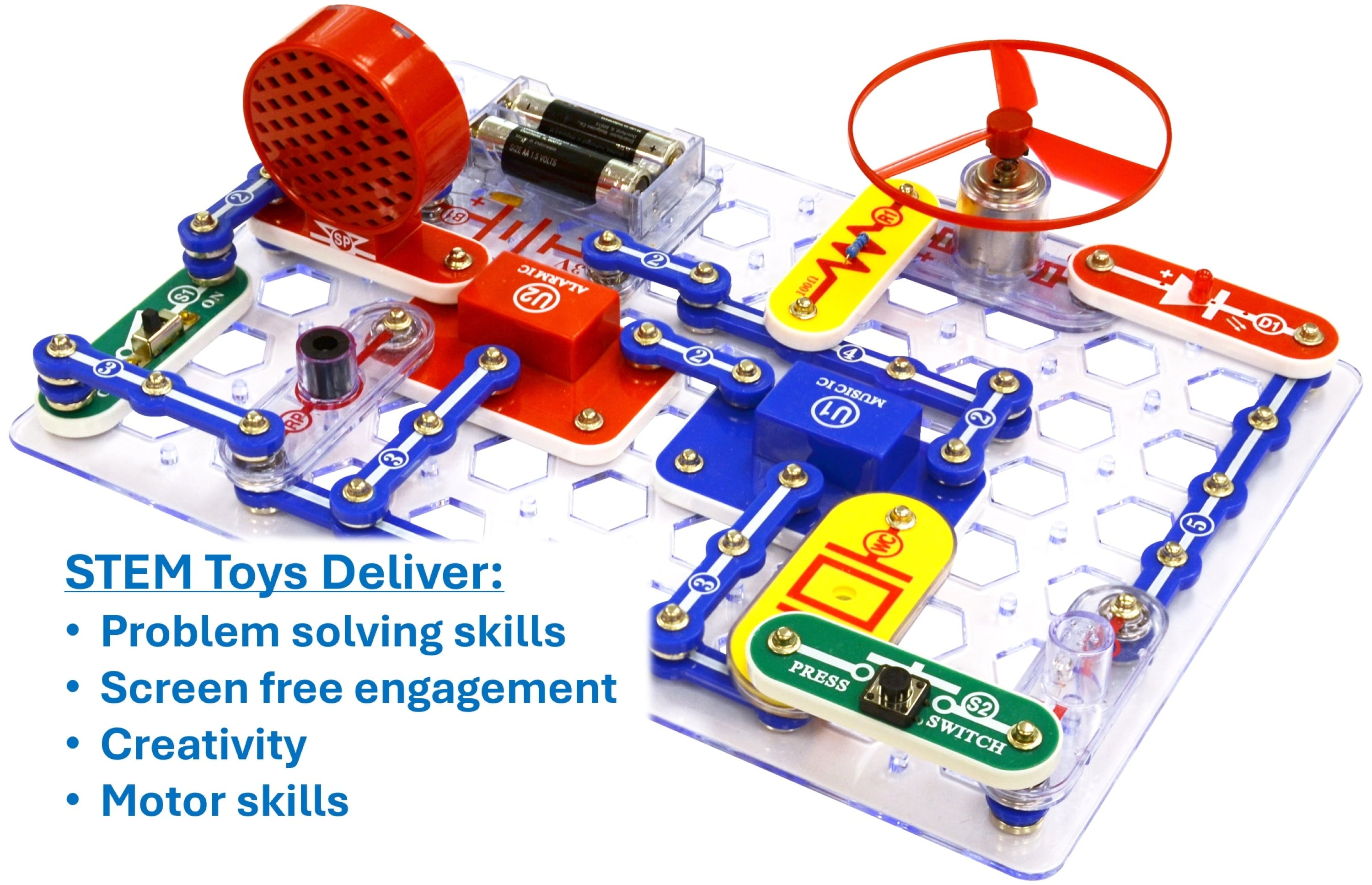 Snap Circuits Jr. SC100, Electronics Explorer Kit, 100+ Projects, Stem