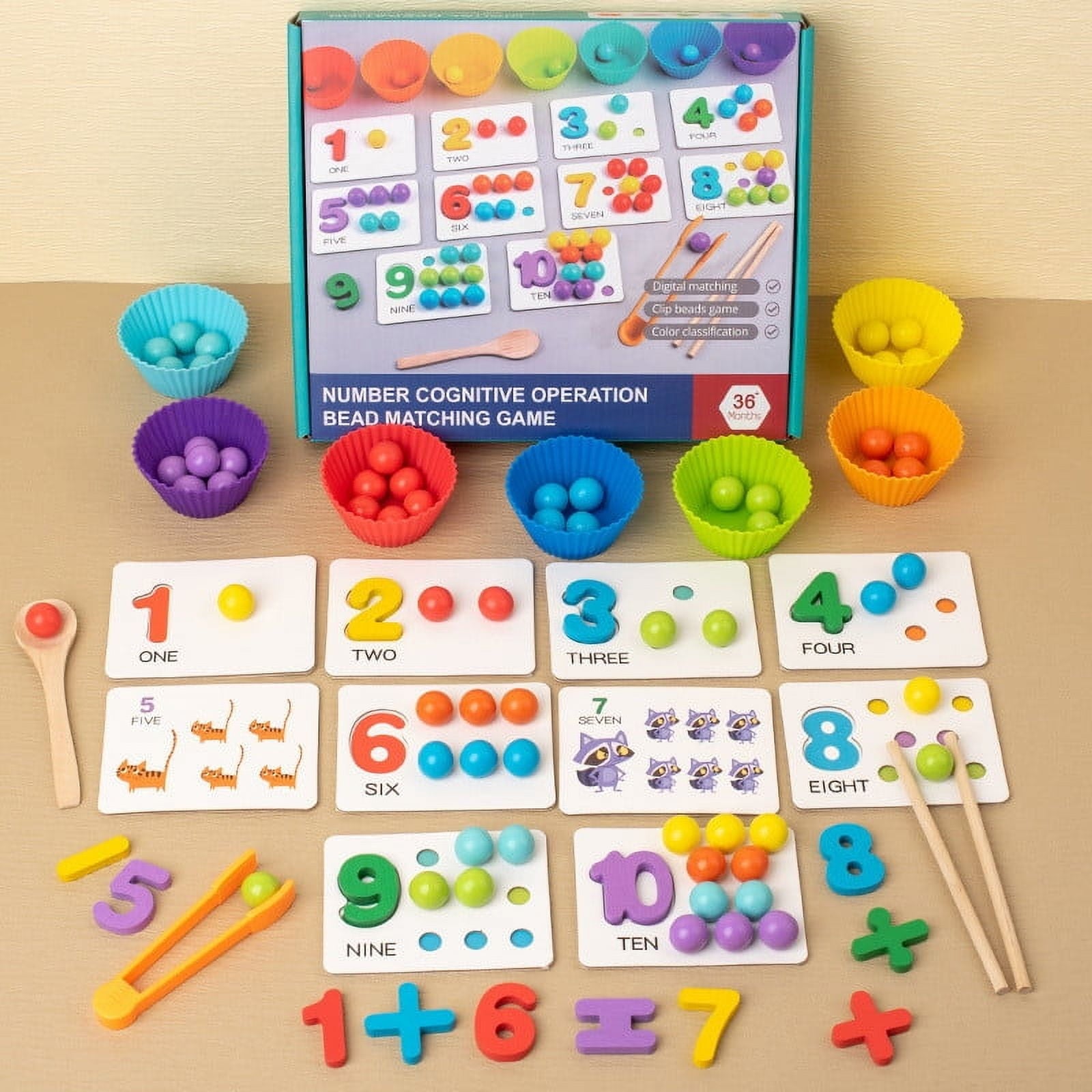 Colorful Silicone Digital Learning Game,Math Enlightenment Toy,Educati