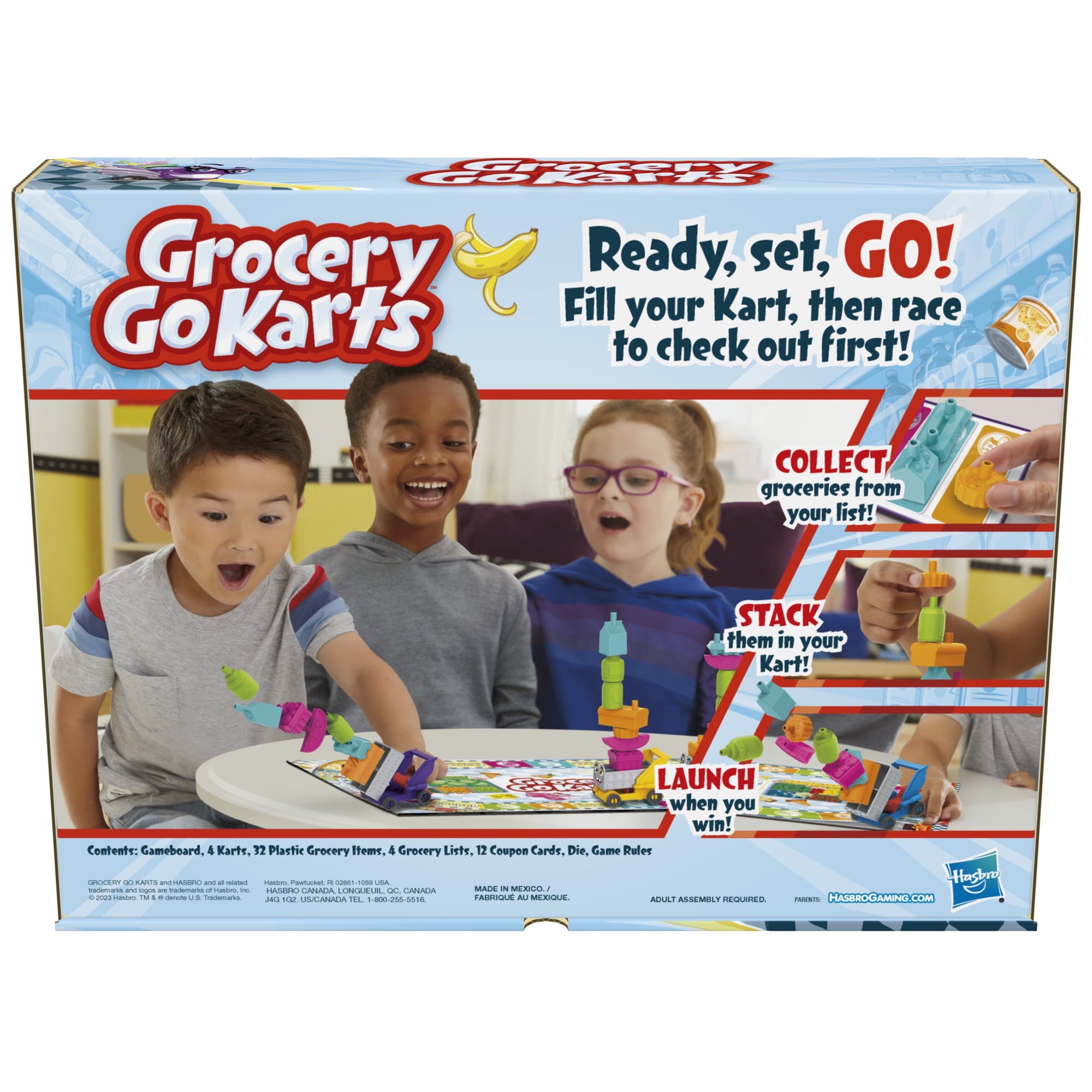 Grocery Go Karts Board Game for Preschoolers and Kids Ages 4 and Up, P