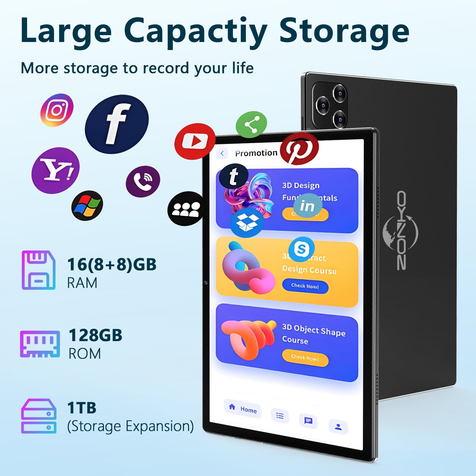 Tablet 2026 Newest Android 14 Tablet, 10 Inch Tablet,5G Wi-Fi Tablet C