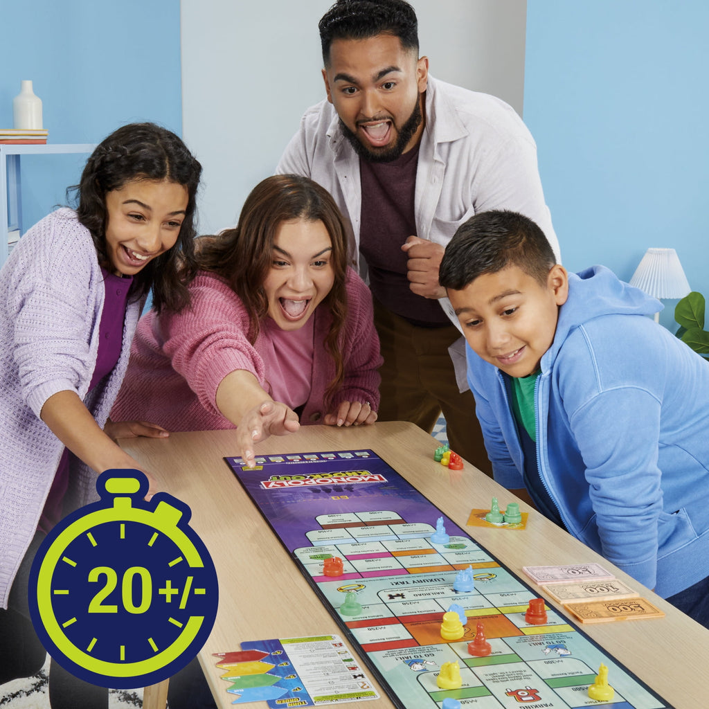 Monopoly Knockout Family Party Game, Quick-Playing Board Games for Age