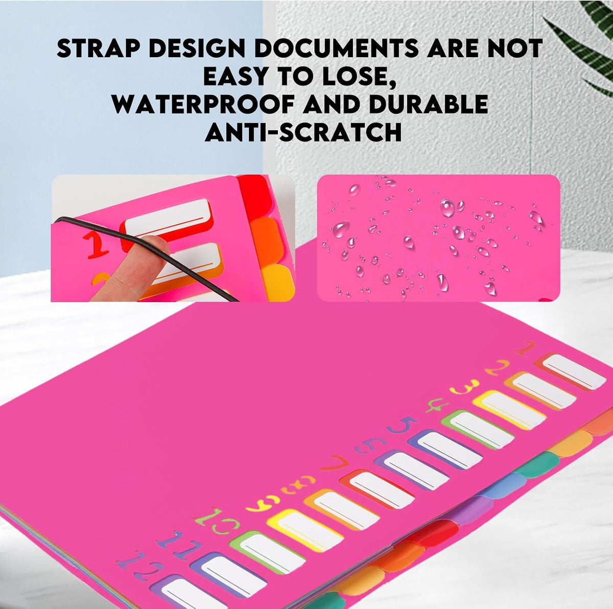 24 Pockets Expanding File Folder Organizer,Accordion File Organizer