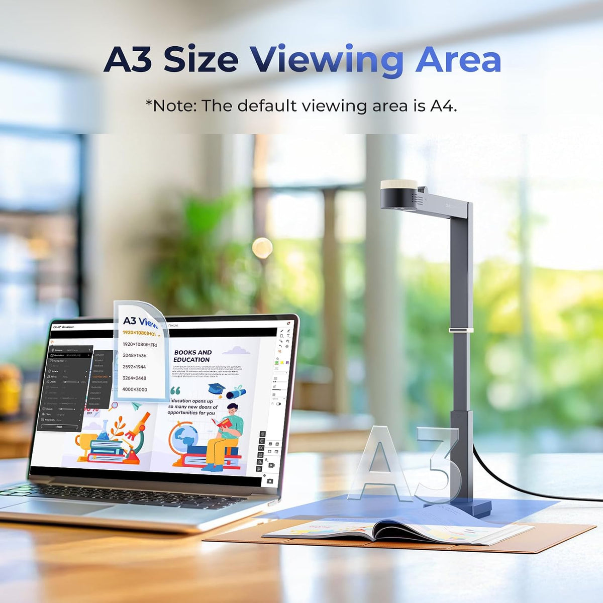 CZUR Fancy S Pro 12MP USB Document Camera - Black