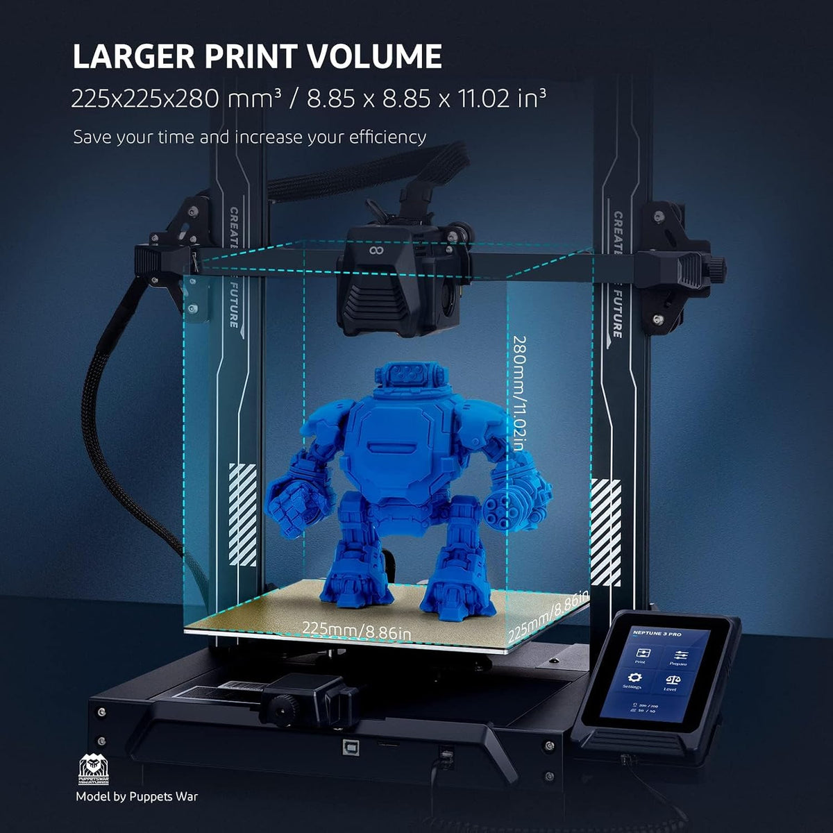 ELEGOO Neptune 3 Pro 3D Printer, Quick Assembly with Auto Leveling