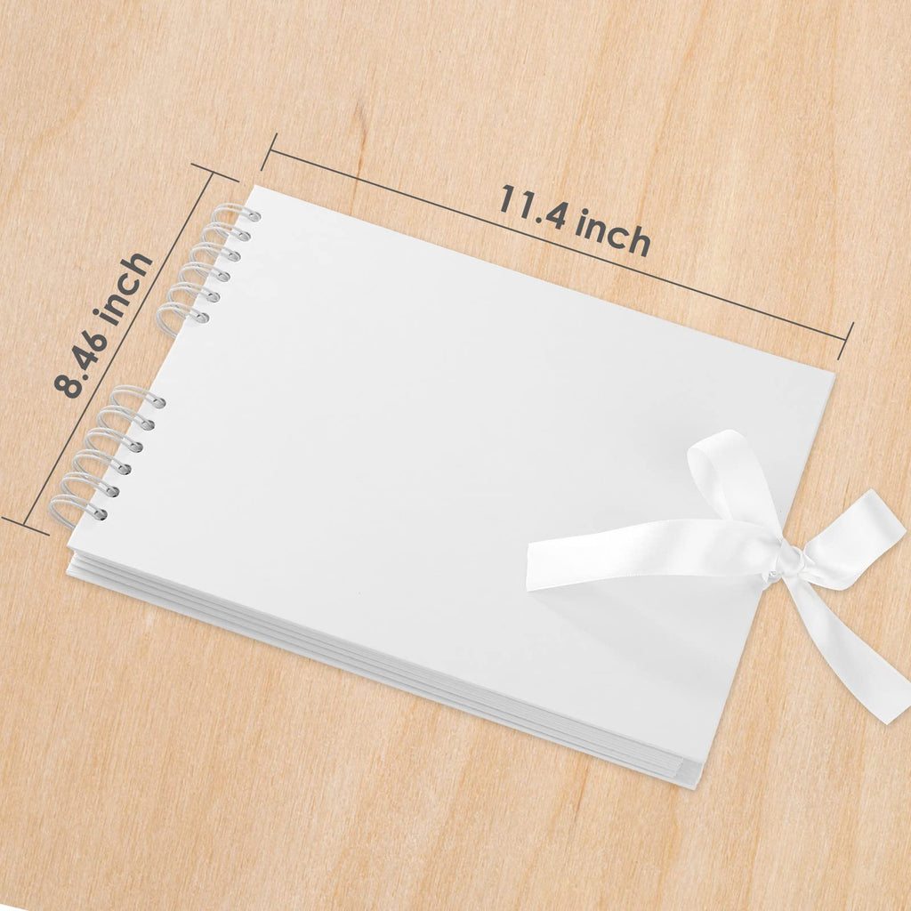 Gotideal 80 Pages Scrapbook Album with 10 Metallic Markers, Black