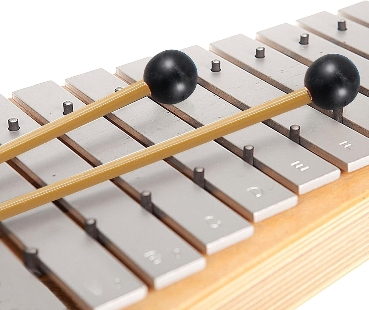 Luomorgo Glockenspiel Mallets, Rubber Head Xylophone Mallets, 2 Pcs