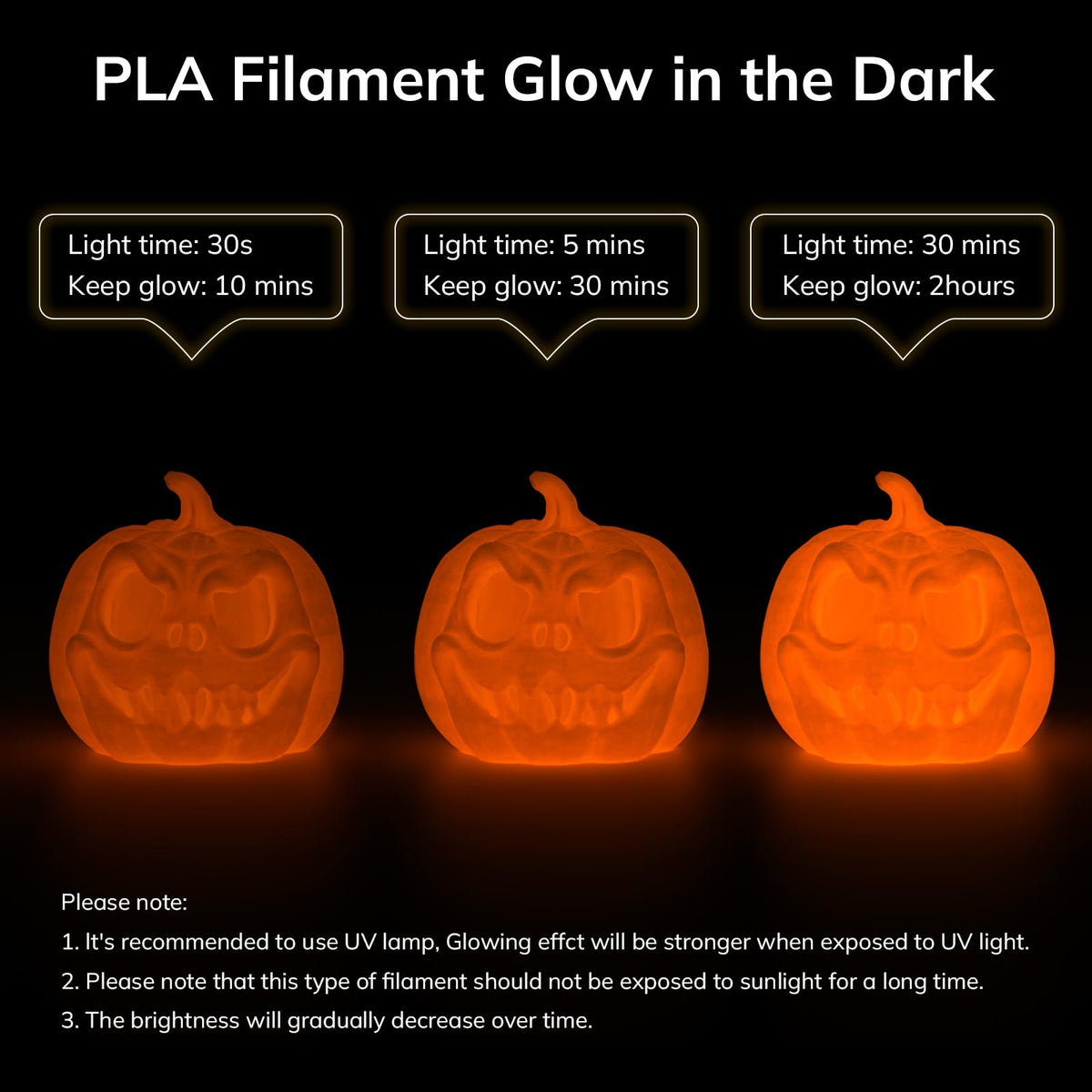 AMOLEN 3D PLA Printer Filament, 1.75mm Glow in The Dark Shiny Firefly Blue PLA Filament for 3D Printing, Best with UV Lamps, 1kg Spool (2.2lbs), Dimensional Accuracy +/- 0.02 mm, Fit Most 3D Printers