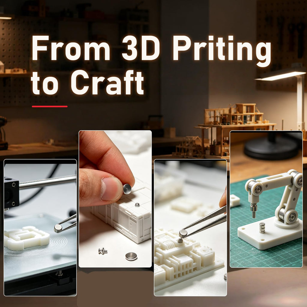 350Pcs Magnets for 3D Printing, Rare Earth Magnets for Crafts