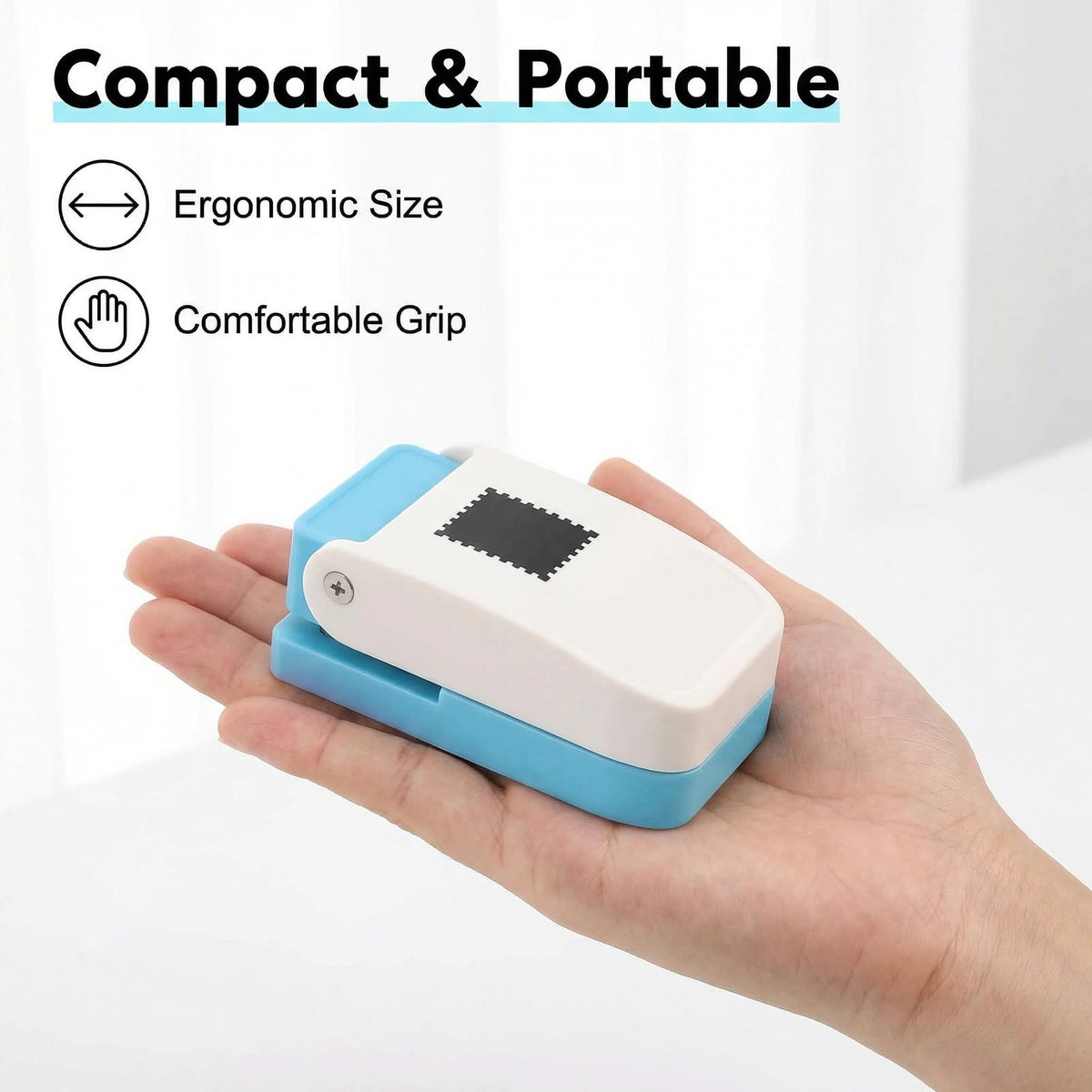 Stamp Punch, 1.5 * 1.5inch Square Stamp Puncher Postage Stamps Punches, Stamps Shaped Paper Punch, Lever Paper Punches for Crafting,Craft Cutter Hole Puncher for Scrapbooking Journaling Card Making