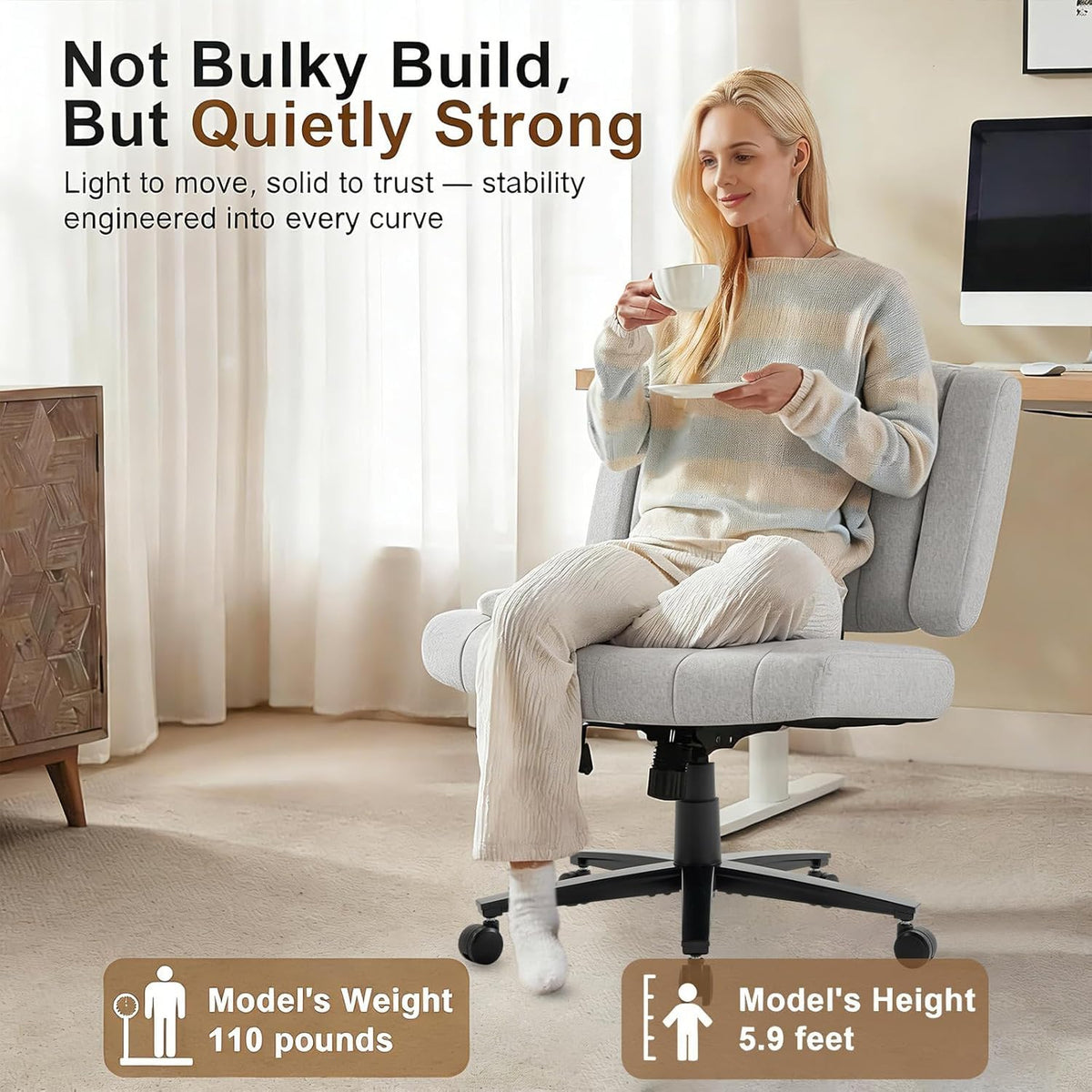 Vigosit Plush Cross-Legged Desk Chair (Multiple Colors)