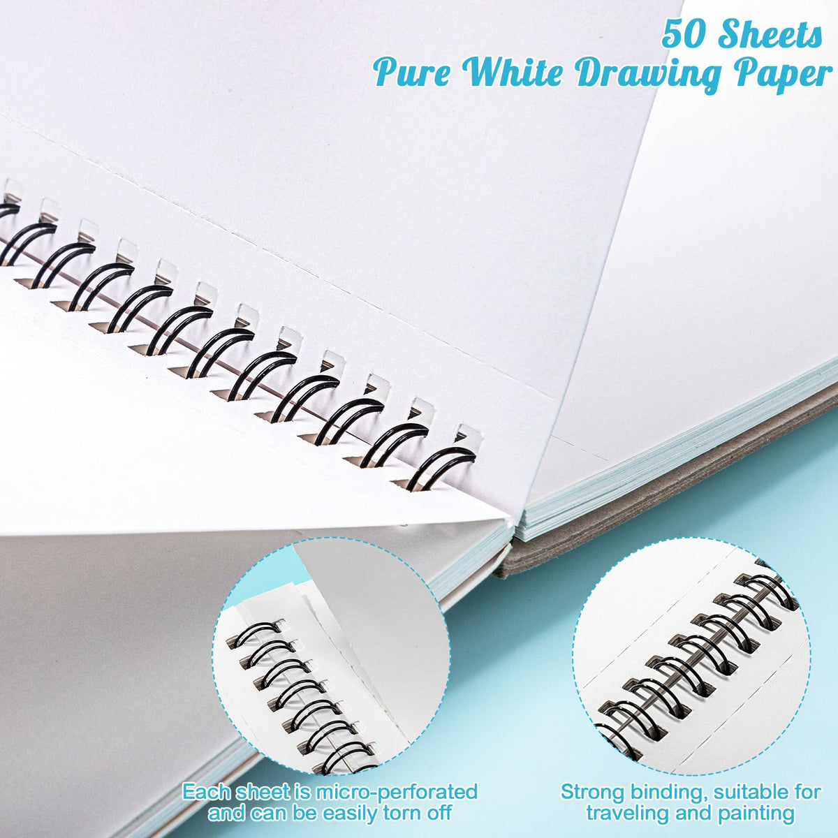 50 Sheets Marker Paper Pad, 7.6 × 7.6 in, 120gsm Alcohol Marker Paper