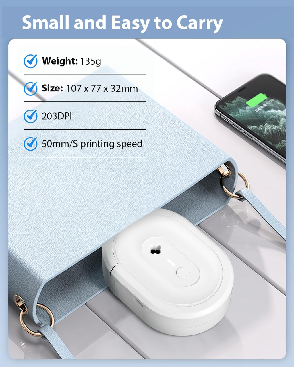 NDYIN Label Maker N12 Bluetooth Thermal Label Printer