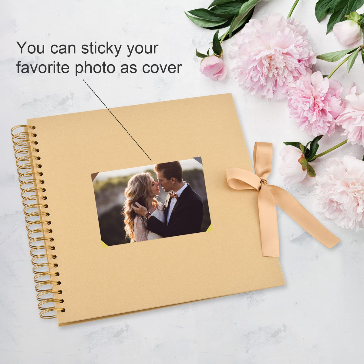 Gotideal 80 Pages Scrapbook Album with 10 Metallic Markers, Black