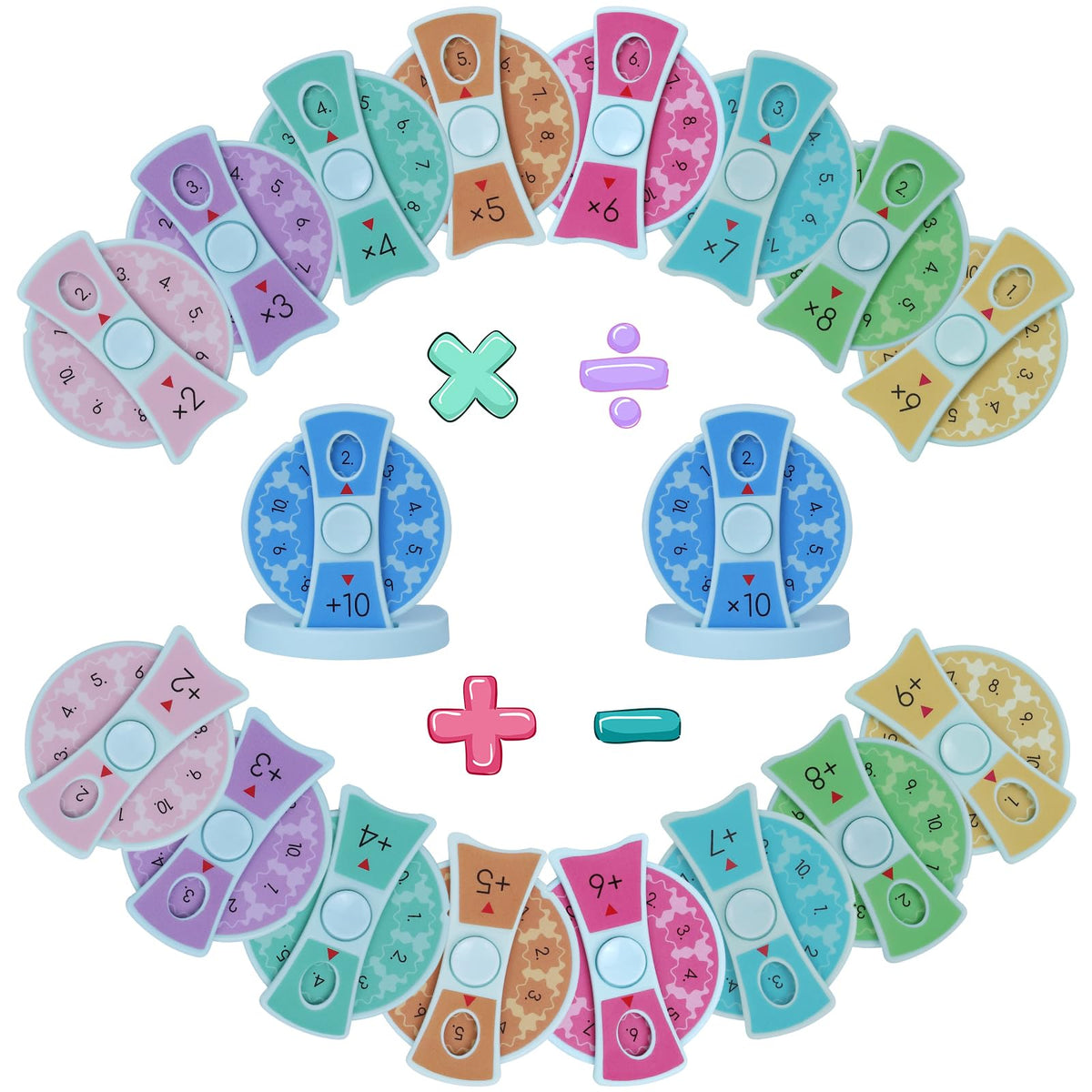 Math Fidget Spinners: Addition, Subtraction, Multiplication & Division
