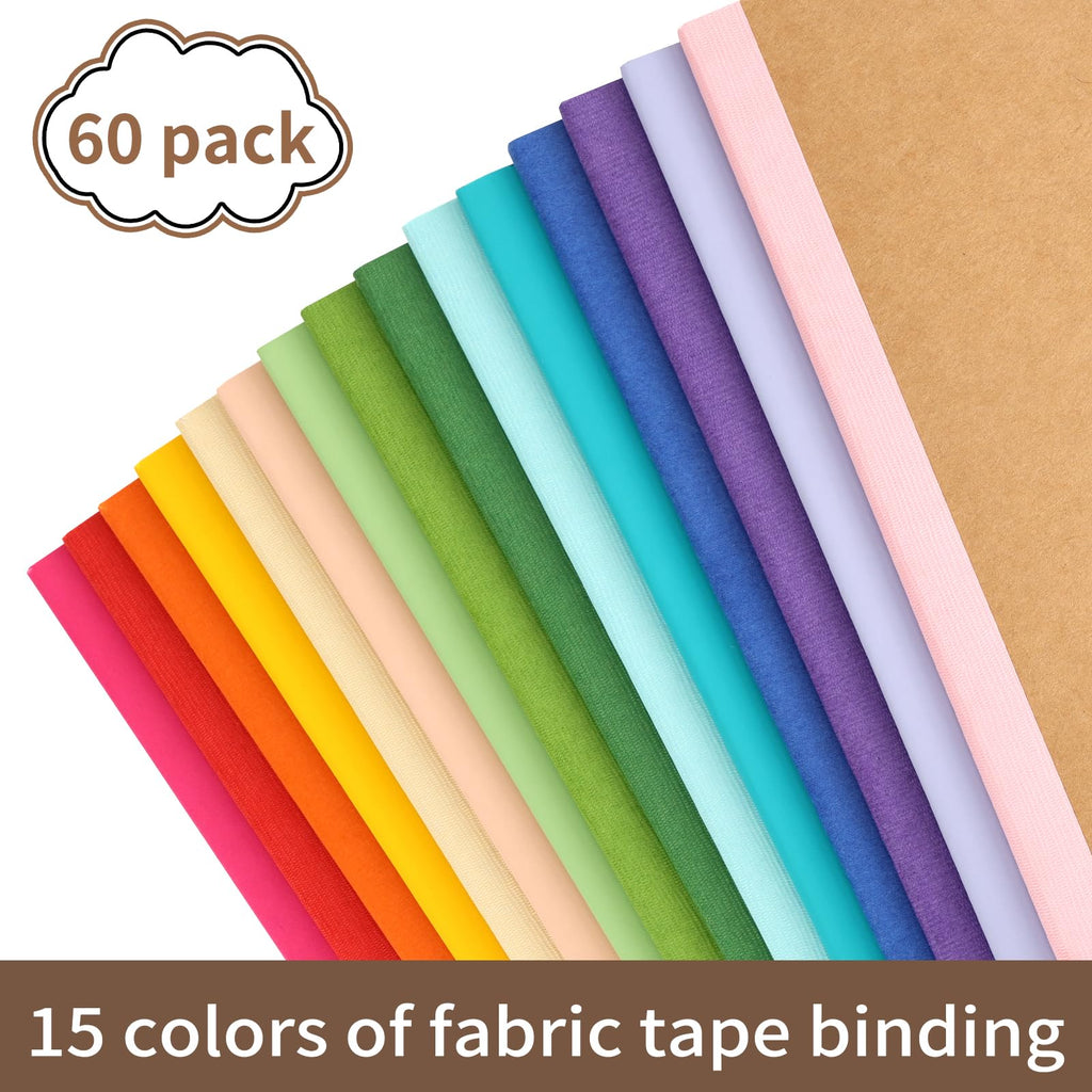 EOOUT 5 Pack A5 Composition Notebook, Kraft Lined Journal Bulk with Rainbow Spine, 5 Colors, 60 Pages for Women Girls Kids, School Office Supplies