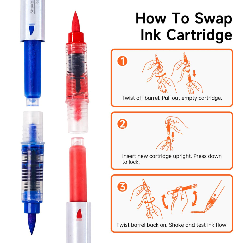 Shuttle Art 96 Colors Dual Tone Refillable Acrylic Markers with 100 Refills