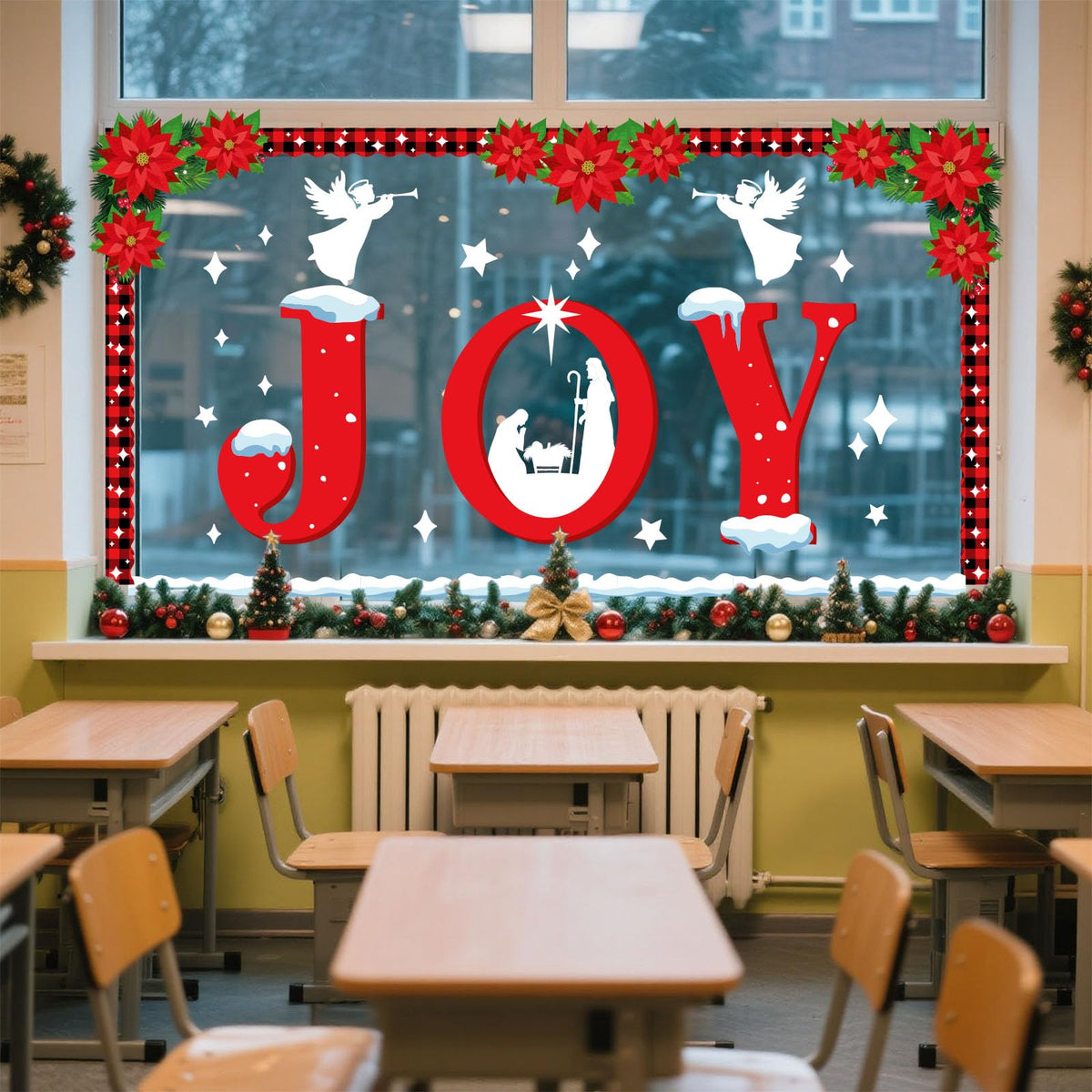 Funrous 71 Pcs Winter Bulletin Board Set Holidays Around The World