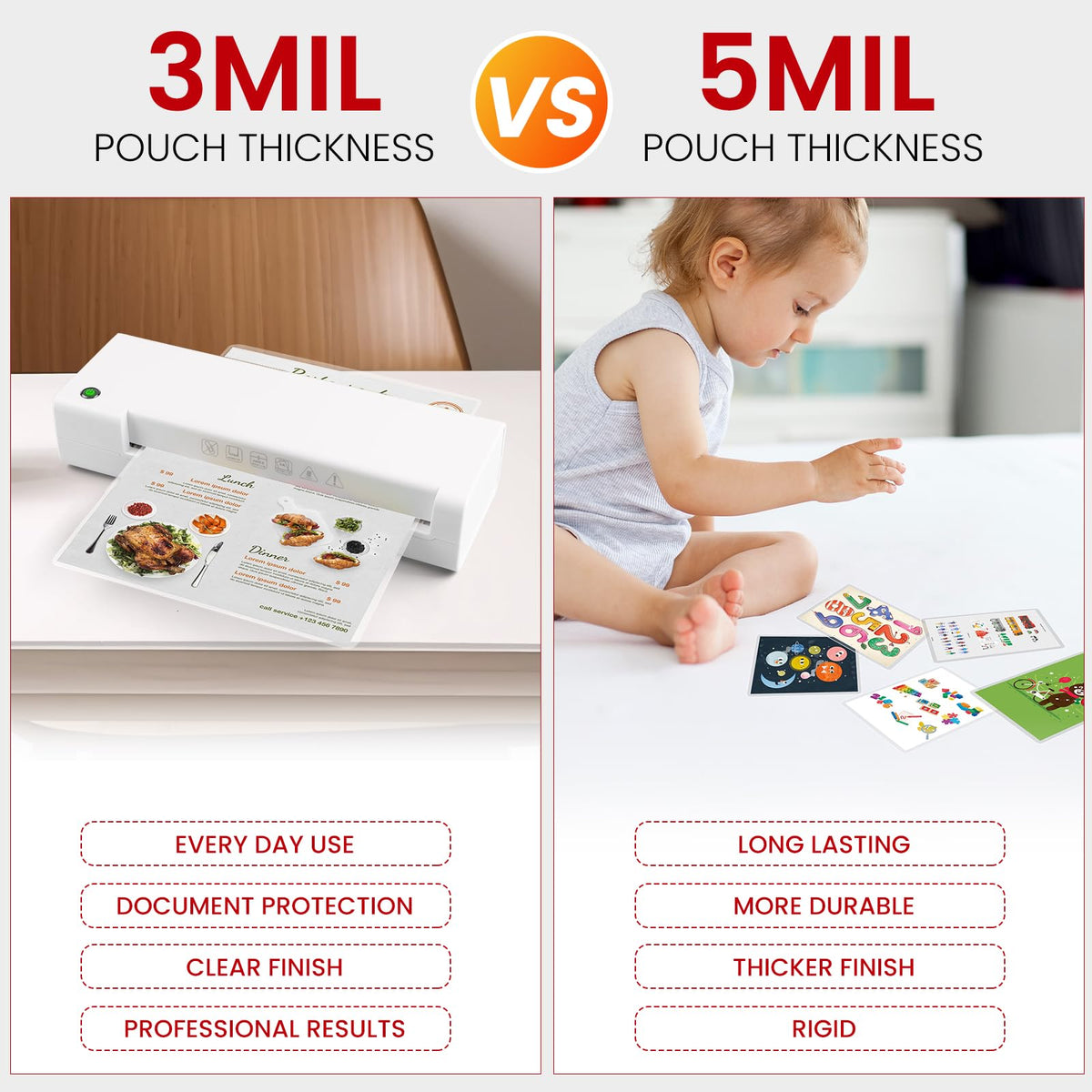 CAREGY: 200-Count Business Card Size Laminating Pouches (5 Mil)