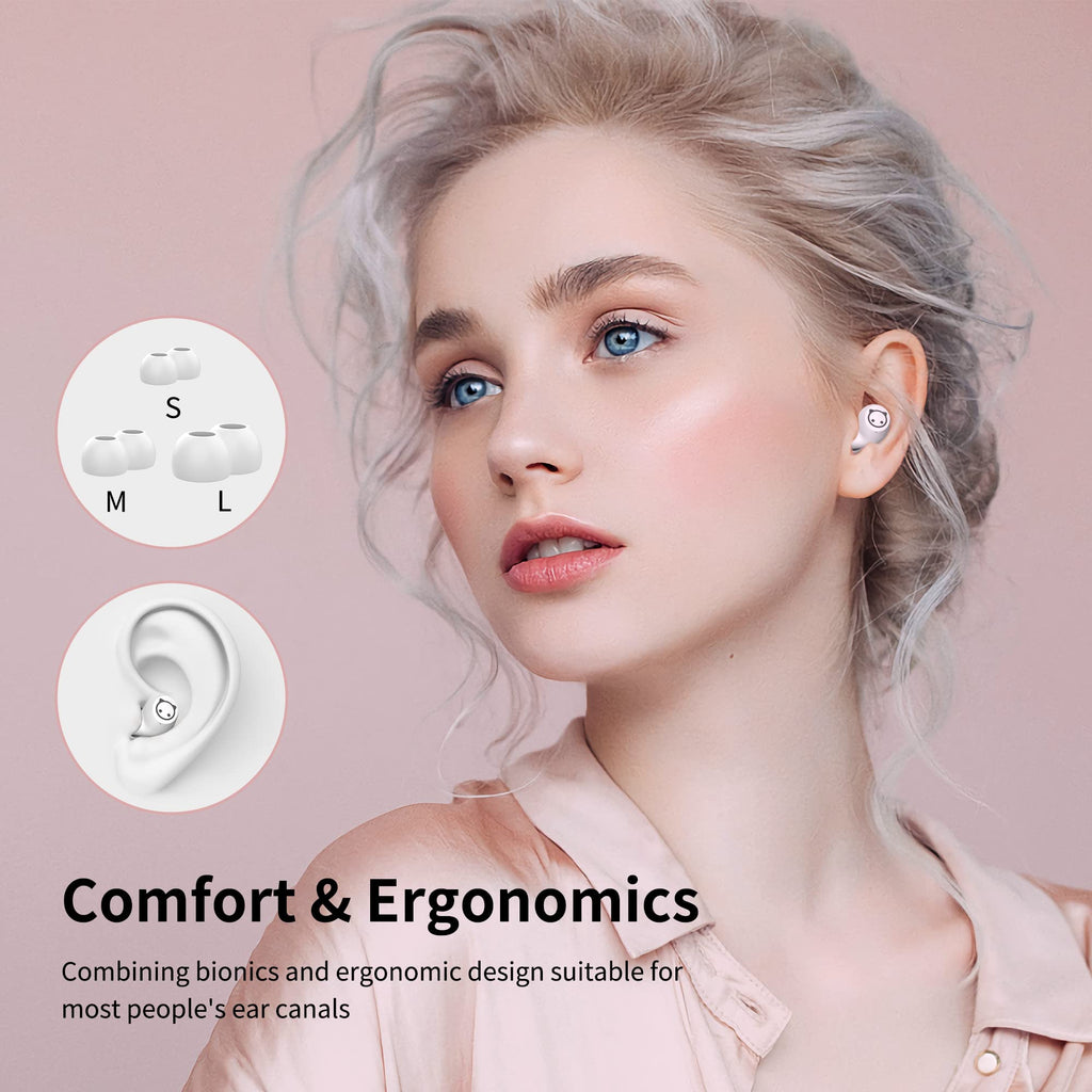 Wireless Earbuds for Kids, Headphones with Cute Panda Charging Case with Mic, Noise Cancelling,Typ-C, 3D Stereo Waterproof Bluetooth Buds for Sport & Outwork,3 x Ear caps(S,M,L)