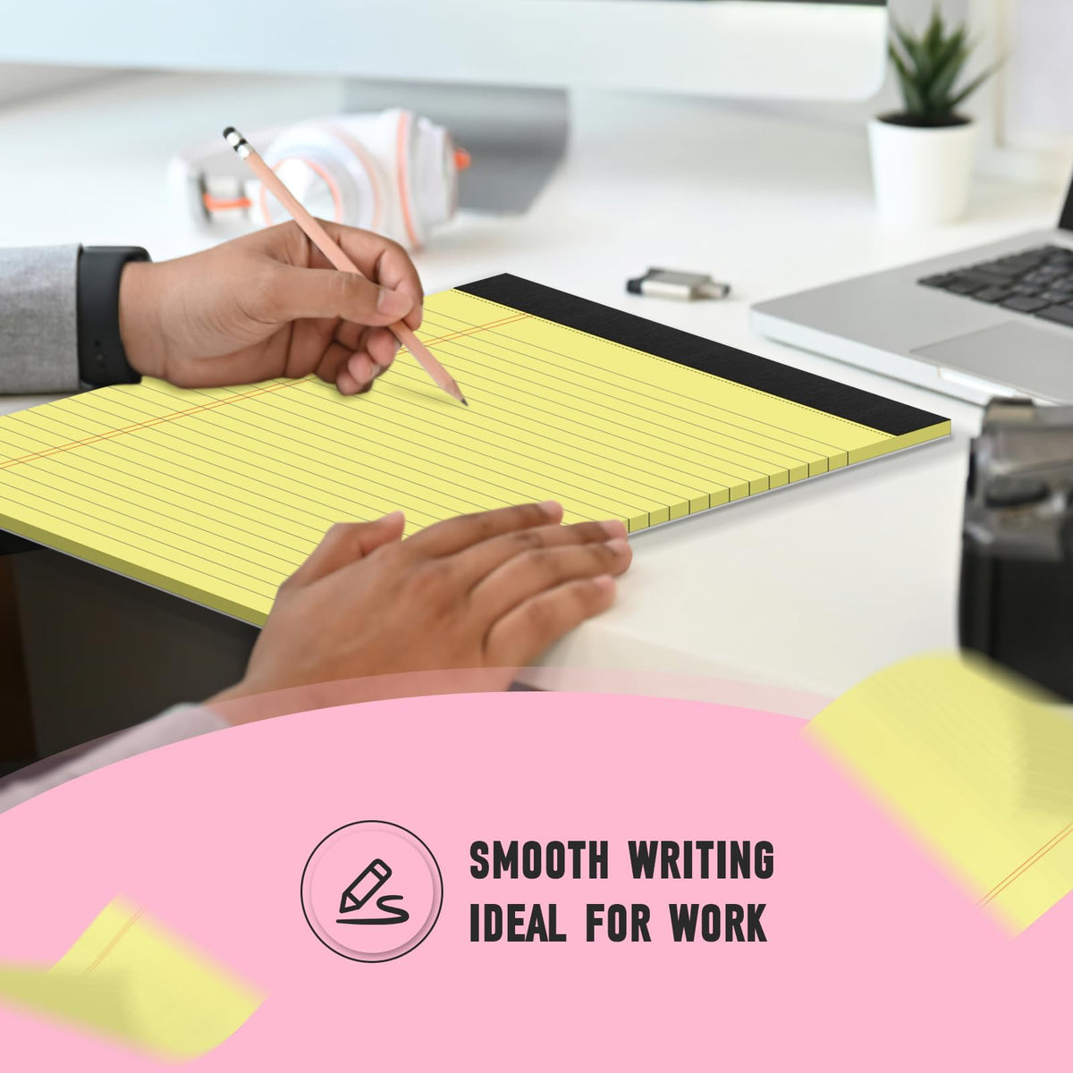 Colored Legal Pads 8.5 x 11, 3 Pack Notepads 8.5 x 11 Wide Ruled Note Pads