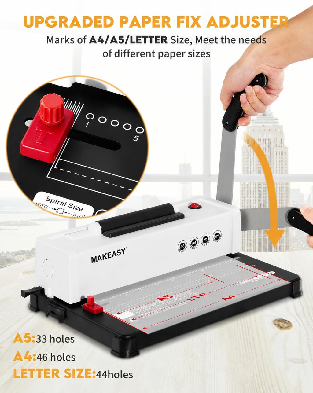 Electric Spiral Coil Binding Machine, 4:1 Pitch