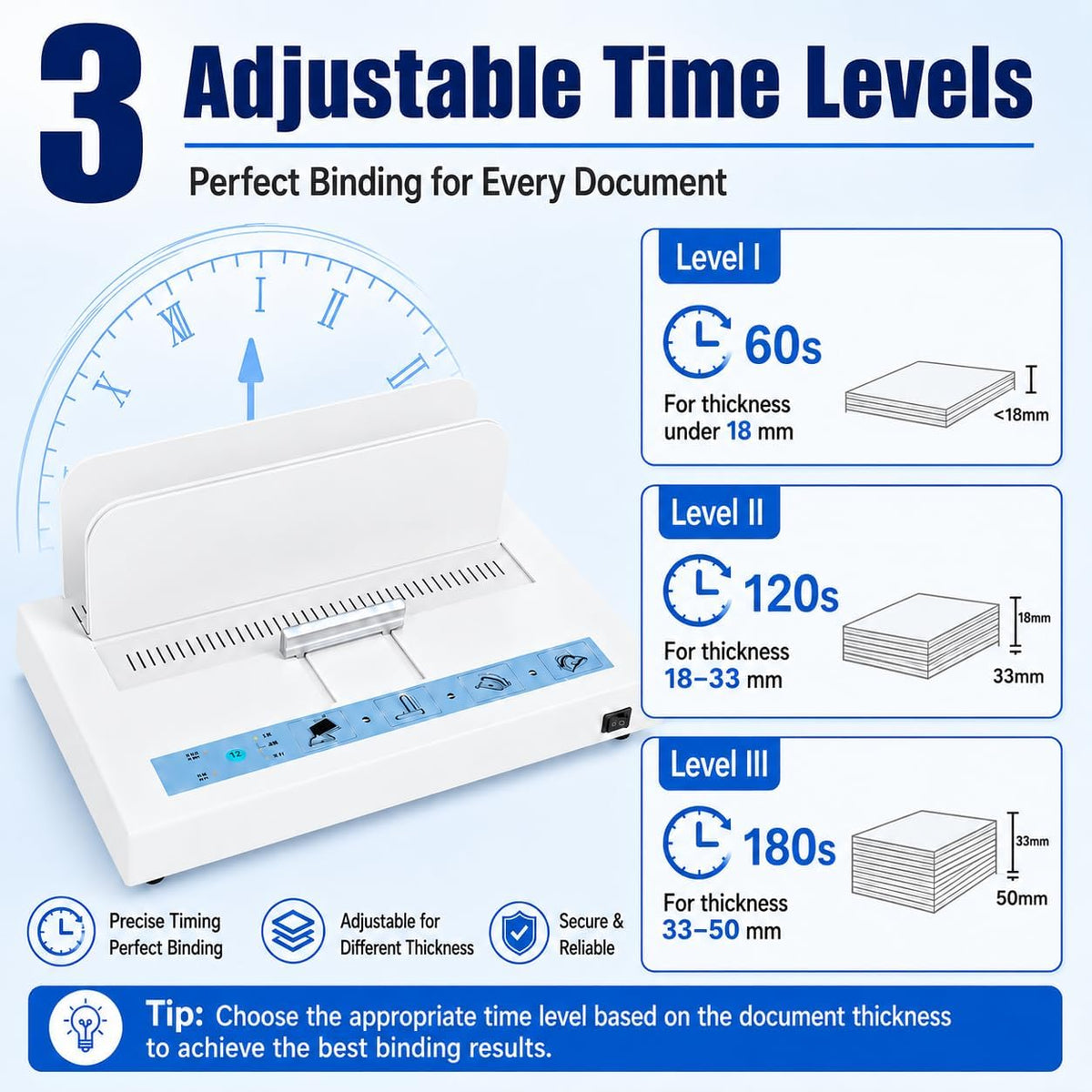 Thermal Binding Machine 500 Sheets Capacity, Book Binding Material