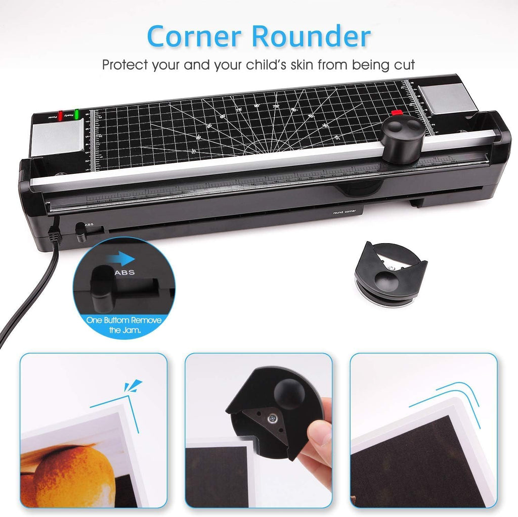 13" Thermal & Cold Laminator with Pouches, Trimmer & Corner Rounder