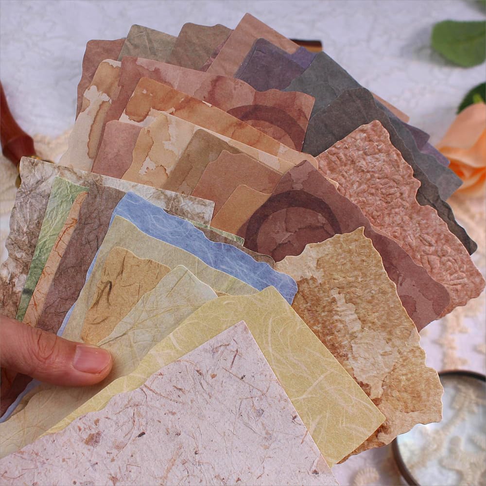 180 Sheets Vintage Scrapbook Paper, Journaling Scrapbooking Supplies, Antique Aged Looking Background Paper for Junk Journals Card Making Mixed Media Decoupage