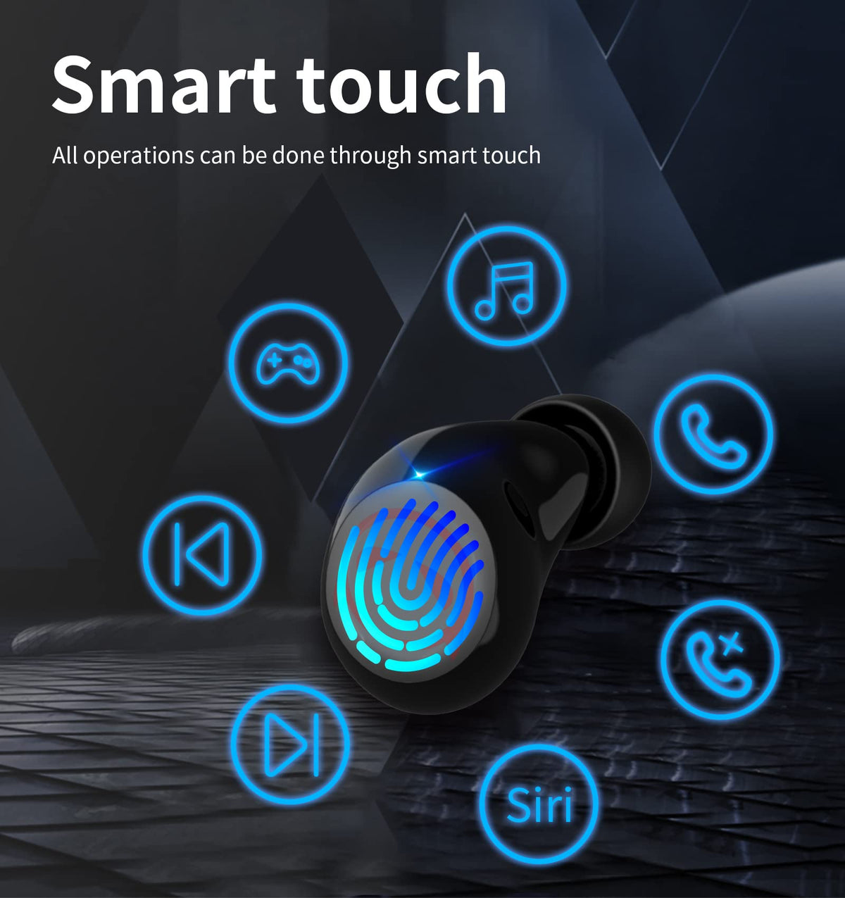 Kids Wireless Earbuds, Noise Reduction Earbuds for Kids Bluetooth 5.0 Waterproof in-Ear Headphones with Mic and Charging Case, Deep Bass Touch Control 36H Playtime Headset for School.