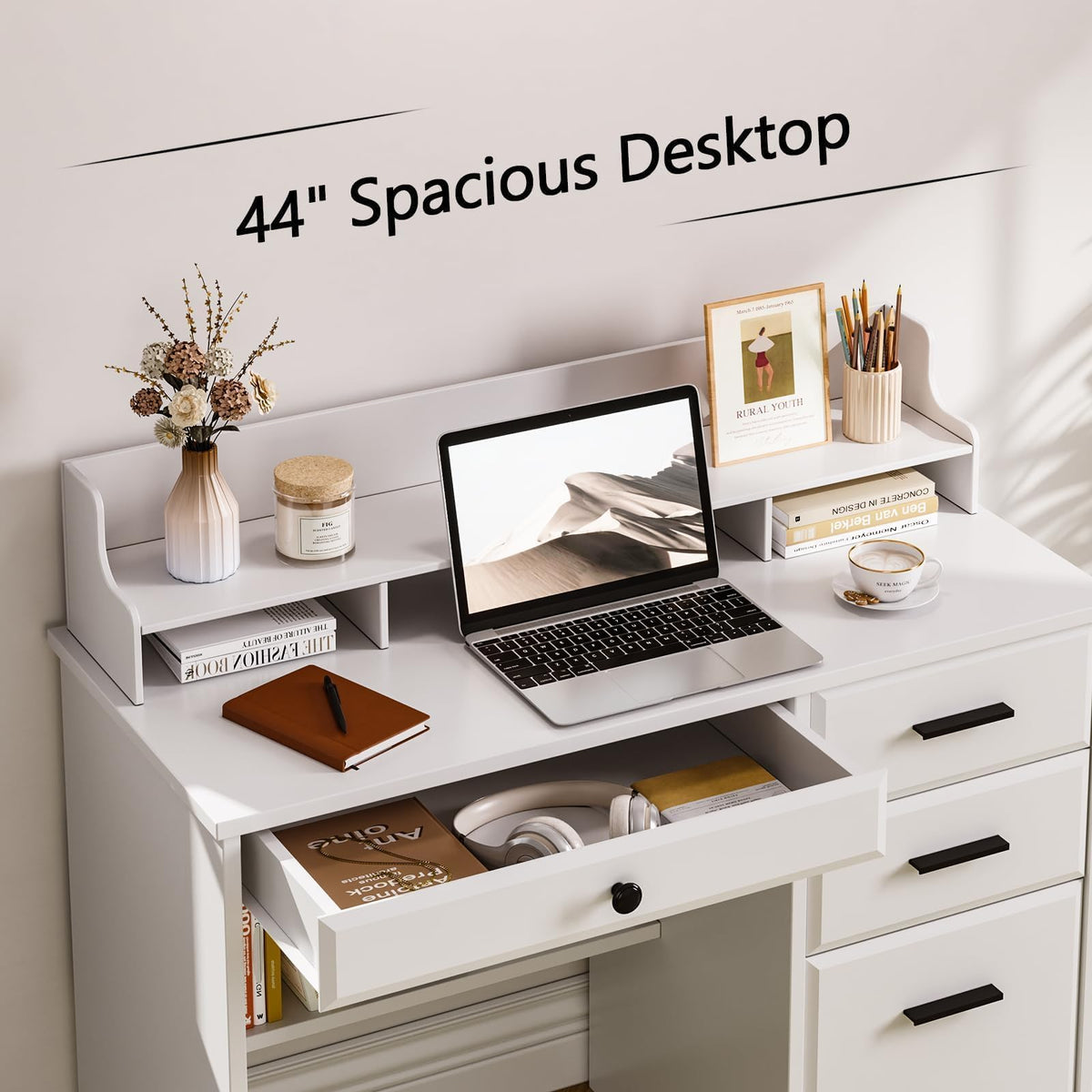 4 EVER WINNER 44-Inch Student Desk with Drawers