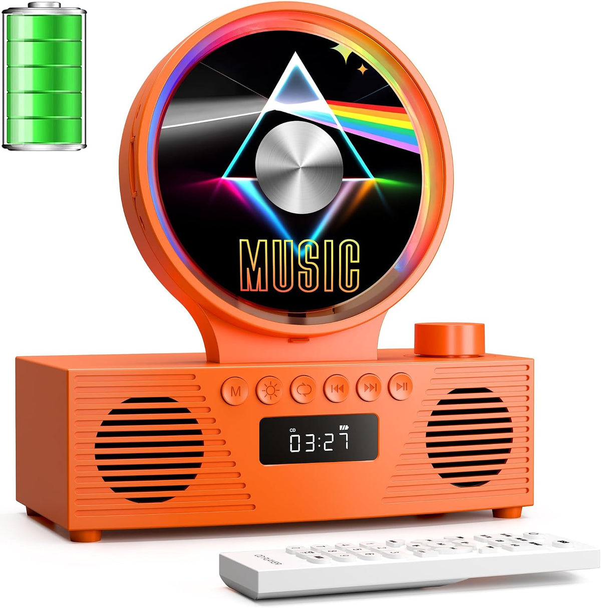 ROADOM KC607 Rechargeable Bluetooth CD Player for Learning (K–12)